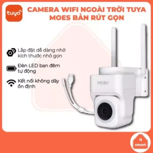 Camera Wifi Ngoài Trời MOES Tuya 3MP - Camera An Ninh Chống Nước IP65 Cổng LAN RJ45 Có Màu Đêm