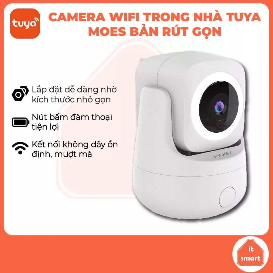 Camera An Ninh Trong Nhà MoesHouse 3MP - Camera Tuya Wifi Xoay 360, Đàm Thoại 2 Chiều