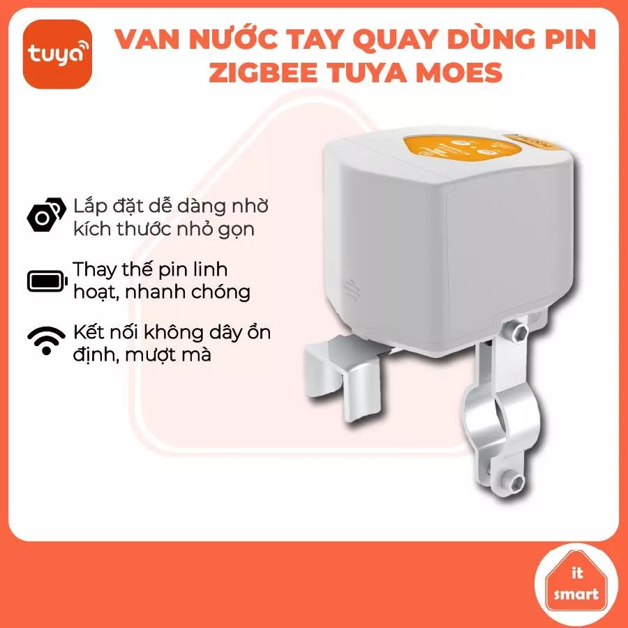 Van Khoá Nước Thông Minh Tuya Zigbee Moes - Tự Động Đóng Mở Từ Xa, Hẹn Giờ Tiện Lợi