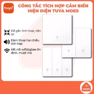 Công Tắc Cảm Biến Hiện Diện mmWave Tuya Zigbee Moes- Tự Động Bật Tắt Đèn Khi Có Người