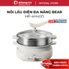 (KOL) Nồi Lẩu Nướng Điện Đa Năng Bear DHG-C40W2 (HP-4H40D) - Đế Tách Rời, Tiết Kiệm Điện - Hàng Chính Hãng