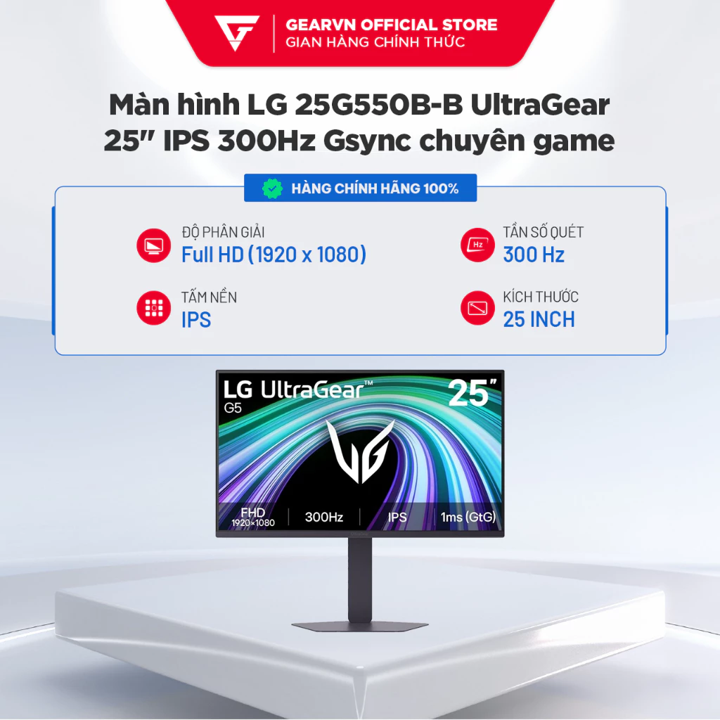 Màn hình LG 25G550B-B UltraGear 25/ 27 inch IPS 300Hz Gsync chuyên game BH 24 tháng