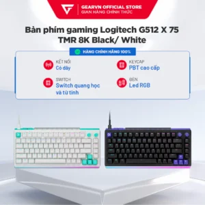 Bàn phím gaming Logitech G512 X 75 TMR 8K Đen/Trắng BH 24 tháng