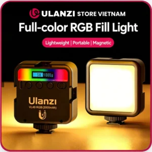 ULANZI VL49 RGB (2287) - Đèn Led Mini Đổi Màu RGB - Hàng Chính Hãng