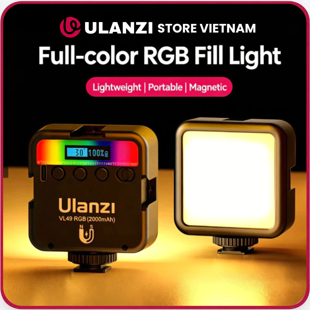 ULANZI VL49 RGB (2287) - Đèn Led Mini Đổi Màu RGB - Hàng Chính Hãng