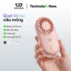 Quạt mini cầm tay siêu mỏng GOOJODOQ có tốc độ quay 10.000 vòng/phút và tốc độ gió 9,1 m/giây