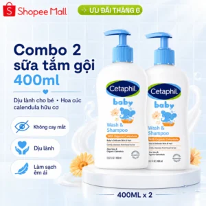 Sữa tắm gội Cetaphil cho bé - Cetaphil Baby Wash & Shampoo with Organic Calendula 400ml