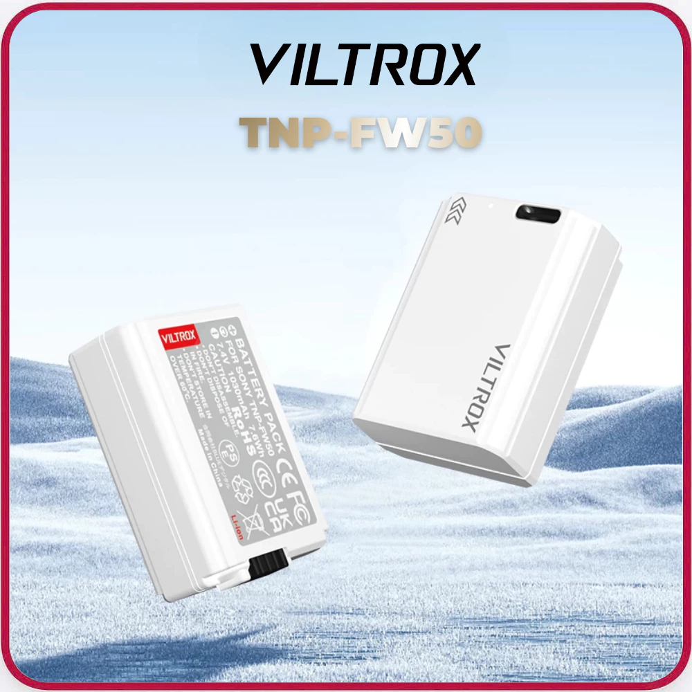 VILTROX TNP-FW50 - Pin Tích Hợp Cổng Sạc Type-C , Dung Lượng 1030mAh Cho Máy Ảnh Sony