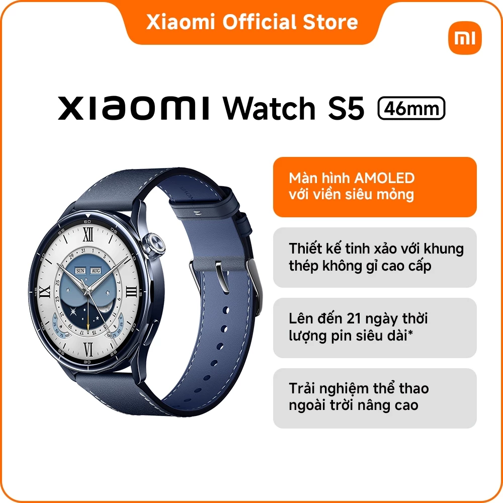 Đồng hồ thông minh Xiaomi Watch S5 | Mặt kính sapphire AMOLED 1.48″ | Công nghệ GNSS | Đàm thoại qua bluetooth