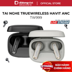 (KOL) Tai Nghe Không Dây Bluetooth Havit TW999 - Âm Thanh HI-FI, Khử Tiếng Ồn, Pin Trâu - Chính Hãng Độc Quyền