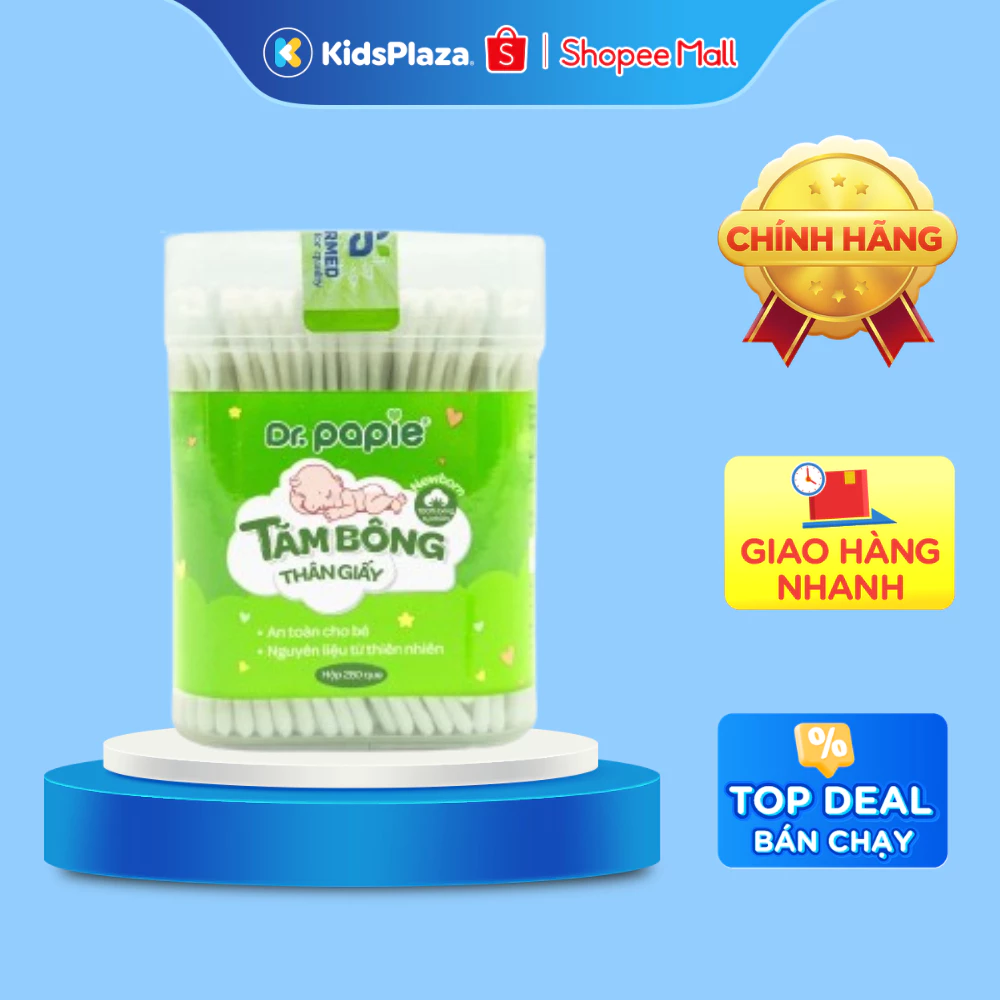 Tăm bông 2 đầu tròn Dr Papie 280 que