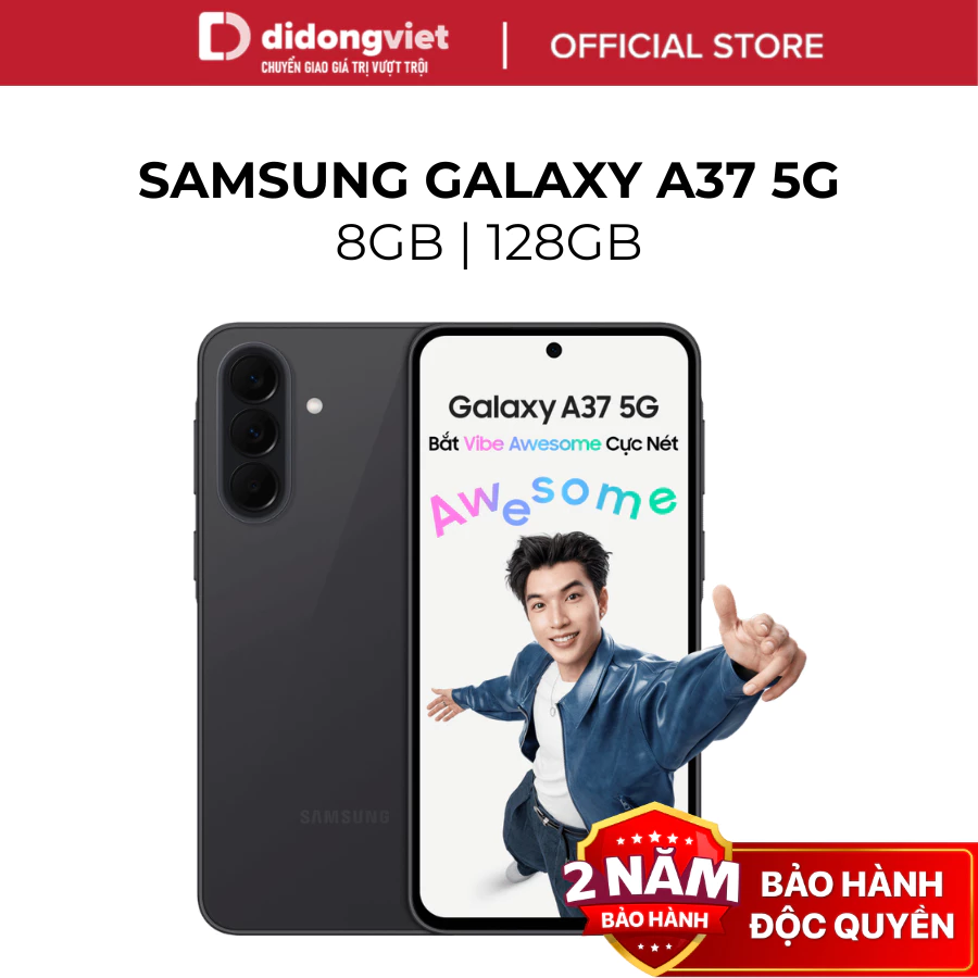 Điện Thoại Samsung Galaxy A37 5G 8GB | 128GB - Exynos 1480, Pin 5000 mAh, NFC - Hàng Chính Hãng