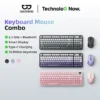 Bàn Phím Chuột Không Dây GOOJODOQ 98% Layout Có Bàn Số, Gradient Đẹp, Kết Nối 2.4G+BT, Êm Ái,Pin 27H