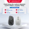 Chuột không dây Logitech Signature Comfort M840 L Graphite/ White Form Công thái học, Switch Silent BH 12 Tháng