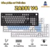 Bàn phím cơ Gaming ZA981 V4 - Núm kim loại - Full Anti-ghosting - Led RainBown - Red swtich