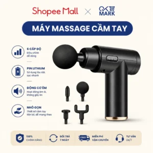 Máy massage cầm tay Didooglt cao cấp 4 đầu 6 chế độ hỗ trợ giãn cơ đấm lưng