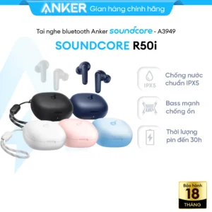 Tai nghe Bluetooth Soundcore R50i - Driver 10mm | Bluetooth 5.3-IPX5 | Pin đến 30h | Hỗ trợ App Soundcore- A3949