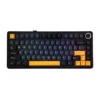 Keycap bàn phím 75 phím Đen vàng và Trắng Đen - PPT Double short - Keycap Aula f75