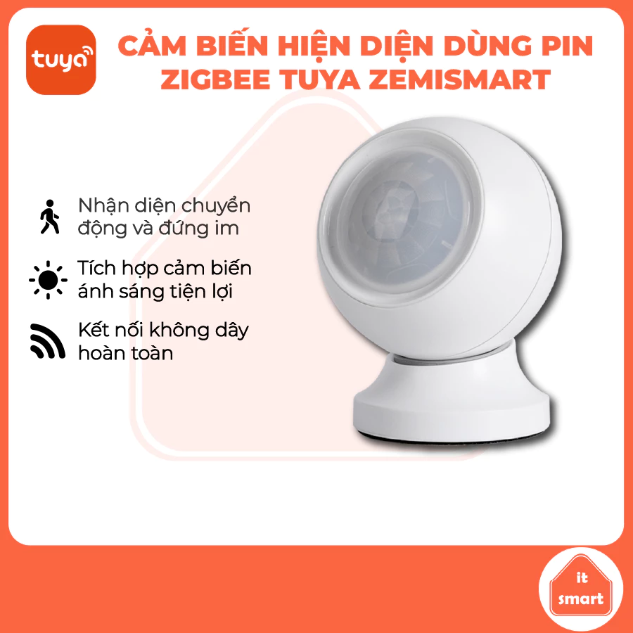 Cảm Biến Hiện Diện Thông Minh Zemismart ZPS-Z1 Zigbee mmWave Gắn Trần/Tường