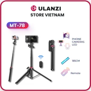 ULANZI MT-78 - Chân Tripod Remote Chiều Cao 1.85m Tháo Lắp Nhanh Dành Cho Điện Thoại