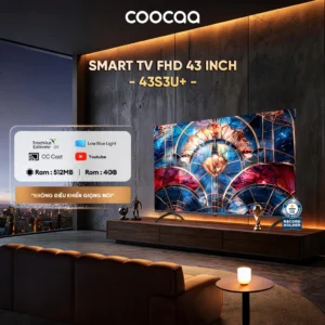 SMART Tivi FHD 43 Inch 43S3U+ Coocaa inch - tivi giá rẻ