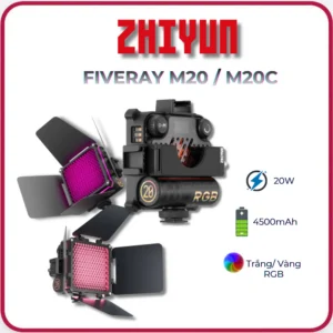 ZHIYUN FIVERAY M20 / M20C - Đèn Trợ Sáng Công Suất 20W, Tích Hợp Pin 4500mAh (2700K-6500K)
