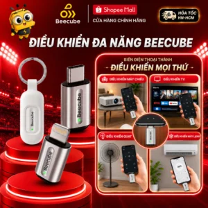 Điều Khiển Đa Năng Thông Minh Mini BEECUBE REMOTEE Cho Điện Thoại - Cổng Type C / Lightning Cao Cấp Remote Tivi Máy Lạ