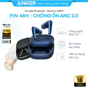 Tai nghe bluetooth 5.4 không dây ANKER Soundcore Liberty 5 chống ồn Adaptive ANC 3.0 | Hi-Res LDAC pin 48H - A3957