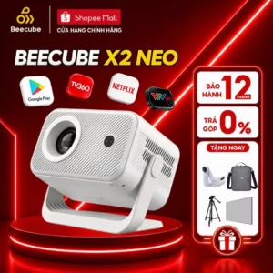 [MỞ BÁN] Máy Chiếu Beecube X2 Neo Android TV 14 Mới Nhất, Netflix Full HD, Độ Sáng 450 ANSI, Bluedot LED Light