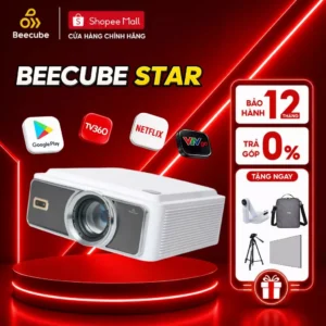 Máy chiếu BeeCube Star - Bậc thầy độ sáng - Full HD 1080P- Hỗ Trợ 4K - Bảo hành 12 tháng lỗi 1 đổi 1