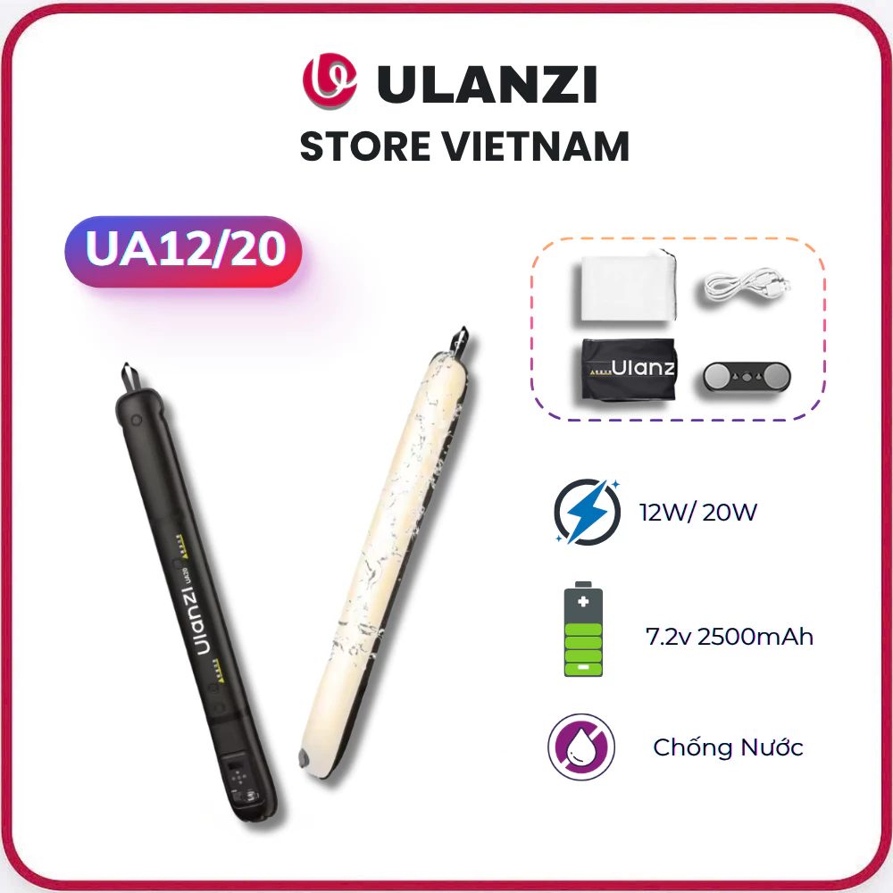 Ulanzi UA12/ UA20 - Đèn Phao Cầm Tay Pin Sạc Chống Nước