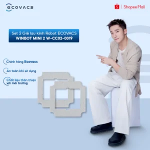 Set 2 Giẻ lau kính dùng cho Ecovacs Winbot mini 2 W-CC02-0019