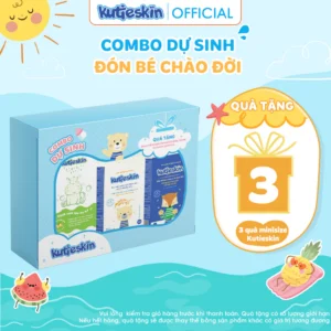 Combo Dự Sinh New - Đón bé chào đời Tặng kèm kem chàm sữa (Nước tắm gội + Kem dịu da + Kem dưỡng ẩm)