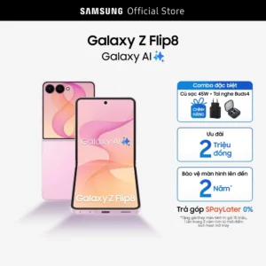[Giao hàng từ 8.8] Combo Độc Quyền: Điện thoại Samsung Galaxy Z Flip8,256GB + Tai Nghe Samsung Galaxy Buds4 + Charge 45W