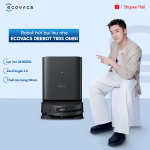 [Đặt trước] Ecovacs Deebot T80 Omni/ T80S Omni Robot hút bụi lau nhà | Lực hút 18000Pa / 24800Pa - Bảo hành 24 tháng