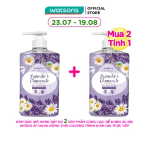Gel Rửa Tay Watsons Love My Skin Lavender Chamomile Scented Gel Hand Wash 500ml