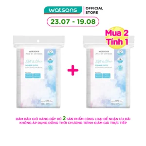 Bông Tẩy Trang Watsons Square Puffs 150S+40%