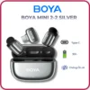 BOYA MINI 2-2 SILVER - Mic Không Dây Ve Áo AI Khử Tiếng Ồn Mic Siêu Mini Cho Vlogging Cổng Type-C
