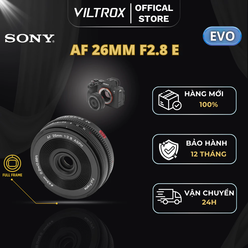 VILTROX AF 26mm F2.8 EVO Full-Frame for Sony E-Mount - HÀNG CHÍNH HÃNG