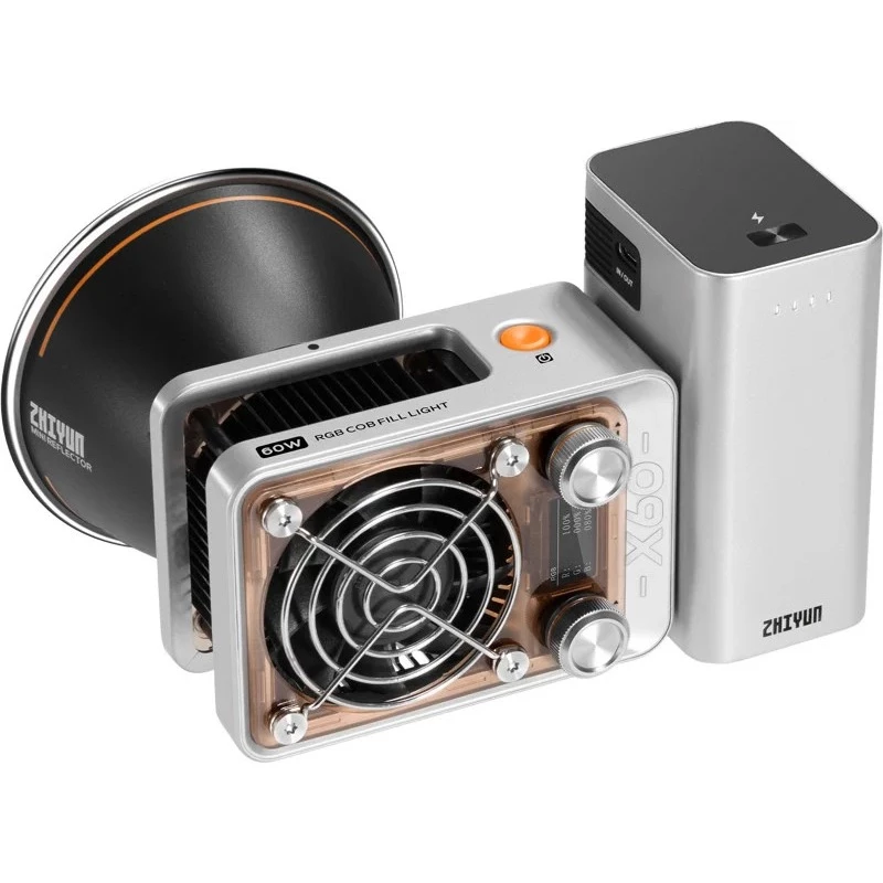 ZHIYUN Molus X60 Đèn Cầm Tay 60W Bi Color Nhỏ Gọn - Hàng Chính Hãng