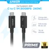 [NEW] Cáp Anker Prime Thunderbolt 5 80Gbps 240W 0.5m Hỗ trợ 8K, Sạc nhanh MacBook, iPhone 15/16, iPad Pro- A84N1