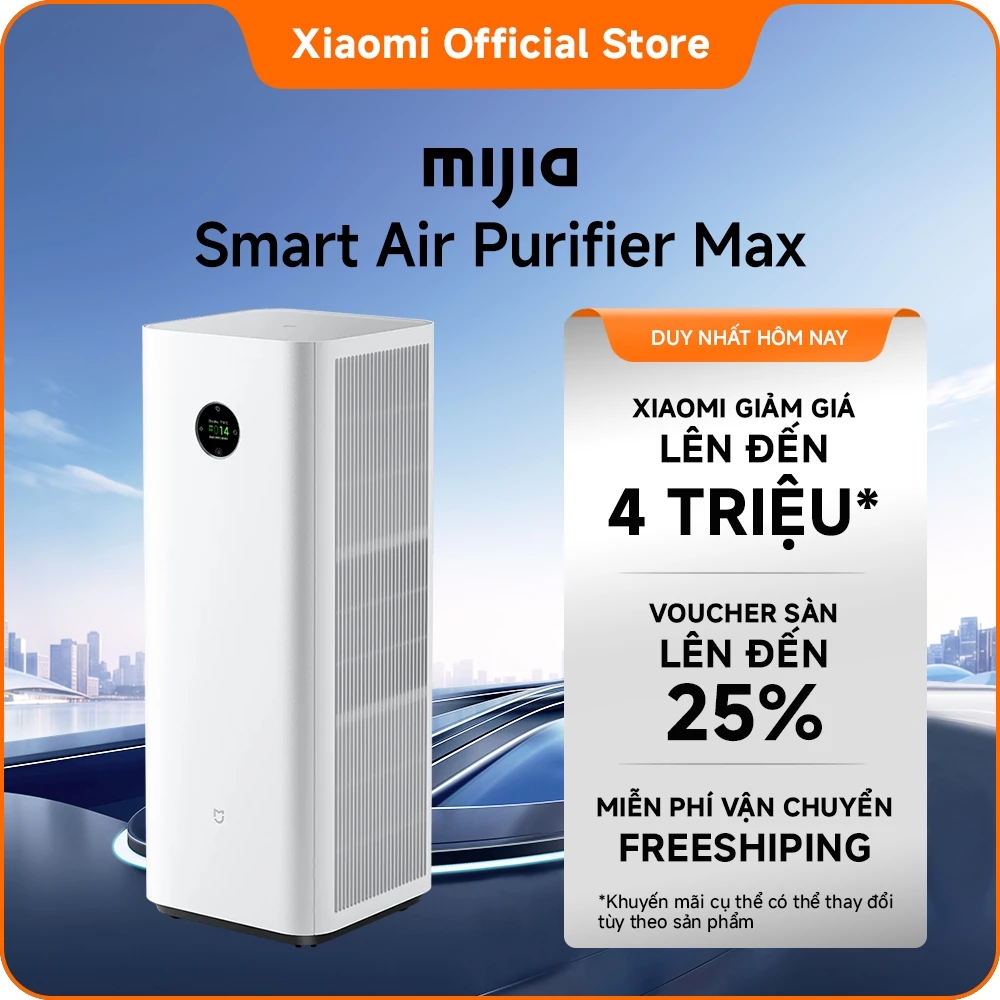 Mijia Smart Air Purifier Max | Làm sạch phòng trong 1,6phút | Theo dõi formaldehyde theo thời gian thực | Khử mùi