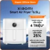 Nồi chiên không dầu thông minh Xiaomi 6,5L|Chiên không dầu | Nướng bánh | Làm sữa chua | Sấy trái cây | Rã đông