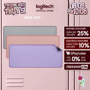 Bàn di chuột cỡ lớn Logitech Desk Mat - Đế chống trượt, lướt dễ dàng, chống đổ tràn