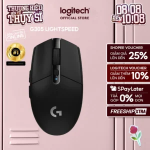 Chuột gaming không dây Logitech G G305 LIGHTSPEED - Hero 12K DPI, Nhẹ 99g, 6 nút lập trình, Pin 250h