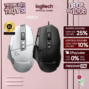 Chuột gaming có dây Logitech G G502 X – switch LIGHTFORCE hybrid, Cảm biến Hero 25K