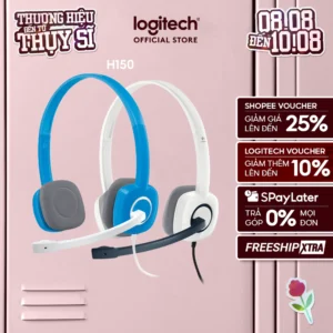 Tai nghe chụp tai Logitech H150 - 2 jack 3.5mm, Mic khử giảm tiếng ồn, âm thanh nổi