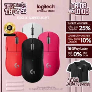 Chuột gaming không dây Logitech G Pro X Superlight - Siêu nhẹ, 5 nút lập trình, pin lâu