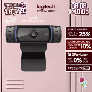 Webcam Logitech C920 Pro Full HD 1080p 30FPS - mic kép to rõ, tự động lấy nét HD