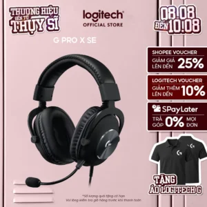 Tai nghe gaming có dây Logitech G Pro X SE, Mic tháo rời, âm vòm 7.1,đệm Memory Foam, màn loa 50 mm